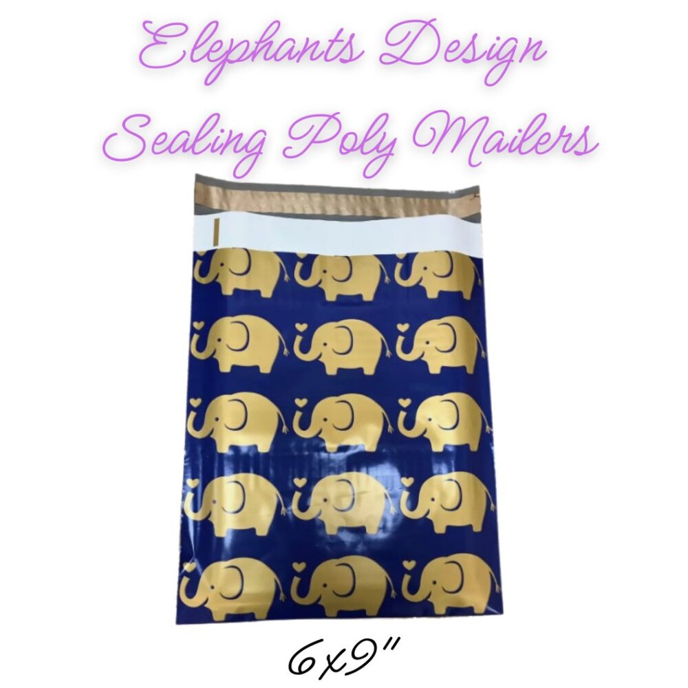 ✨Elephants Design Poly Mailers Qty 20 Size 6x9
